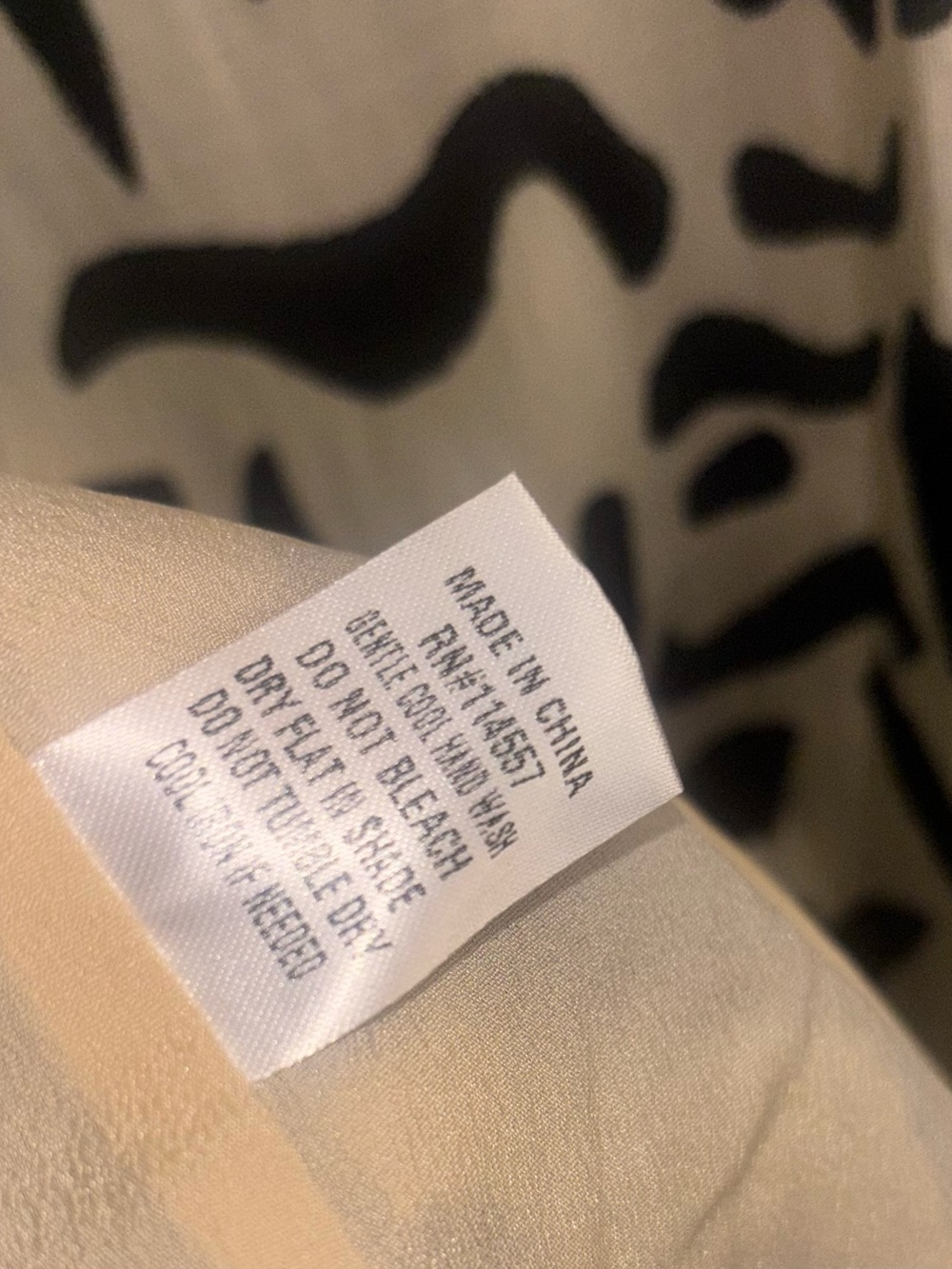 NWT- THML Black and Cream Abstract Print Dress - Picture 7 of 7